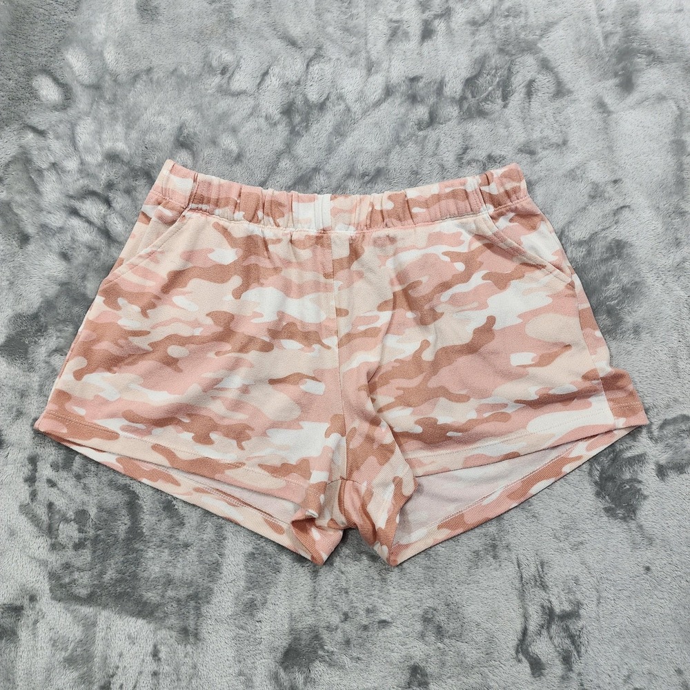 TART Intimates Shorts Womens L Pink Camo Knit Lounge Sleep Pajama Soft‎ Stretch